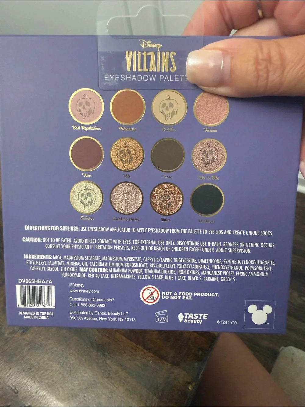 Disney Villains Eyeshadow Palette — Purple & Teal Artwork